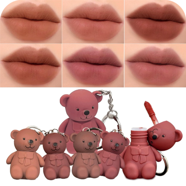 رژ لب مایع مینی کالر کستل مدل Cute Bear (طرح خرس) – پک ۶ عددی