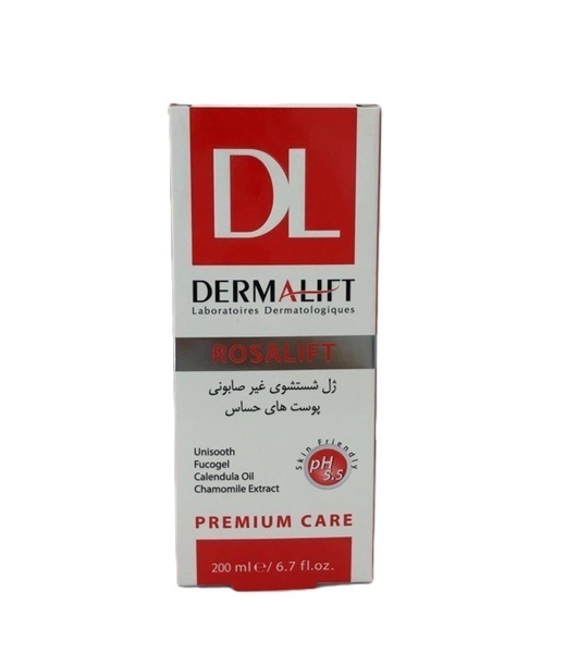 ژل شستشوی غیرصابونی درمالیفت مدل رزالیفت ی