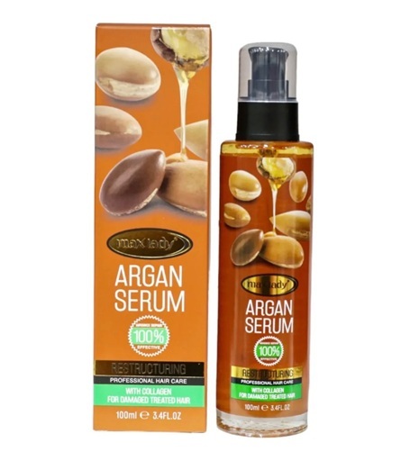 سرم مو مکس لیدی مدل Argan Serum Restructuring Professional Hair Care