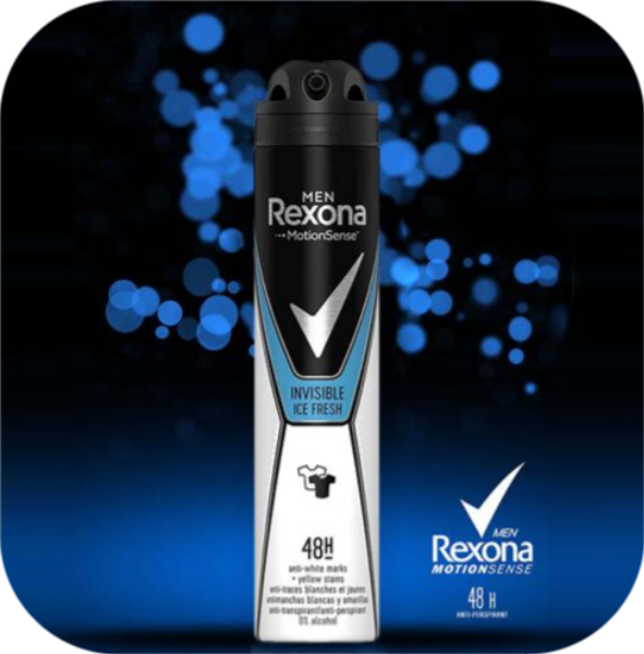 اسپری ضد تعریق رکسونا مدل Invisible Ice Fresh حجم ۲۰۰ میلی‌لیتر از برند خوش‌نام Rexona